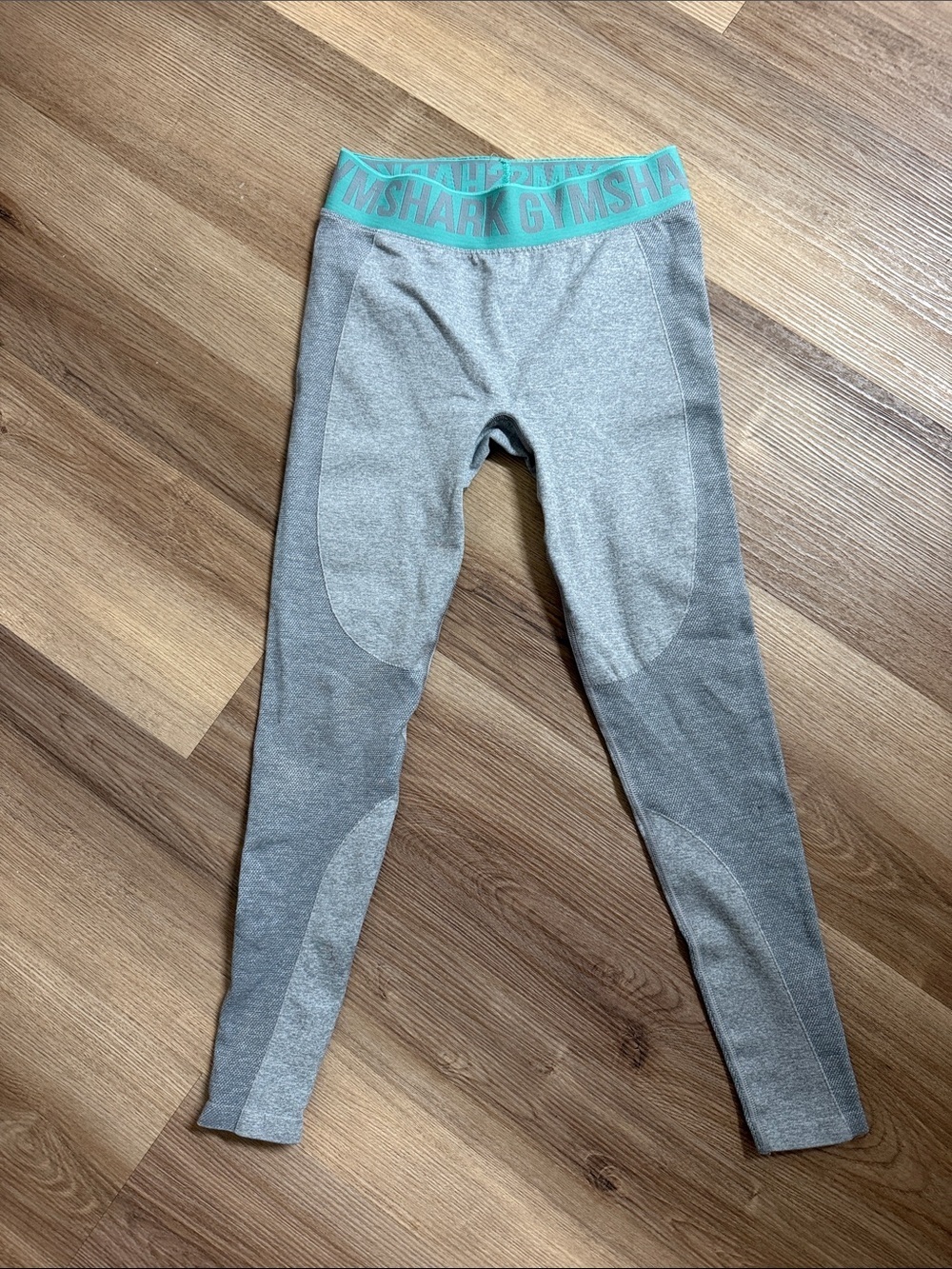 Gymshark Gray Teal Blue Green Leggings Athletic Workout Pants Size Small